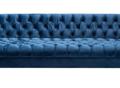 Zils Česterfīldas tekstils Moderns dizains Audums Radošas mēbeles Jauna dzīvojamā istaba Sofa